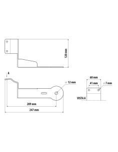 Staffa inox per antenna CB attacco montante per Scania G R S XT serie 7 2