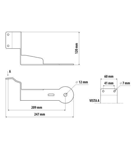 Staffa inox per antenna CB attacco montante per Scania G R S XT serie 7