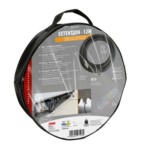 Tubo prolunga aria compressa connettore a vite M16 12m