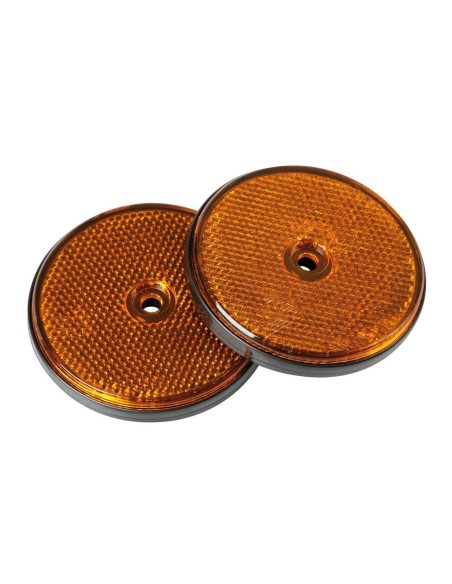 Catarifrangenti laterali rotondi 65mm arancio omologati