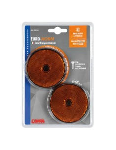 Catarifrangenti laterali rotondi 65mm arancio omologati 2