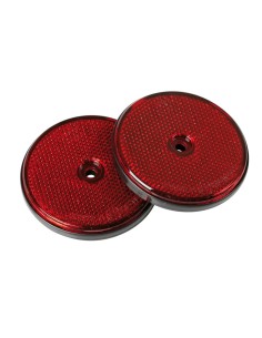 Catarifrangenti posteriori rotondi 65mm rosso omologati