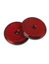 Catarifrangenti posteriori rotondi 65mm rosso omologati