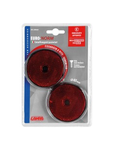 Catarifrangenti posteriori rotondi 65mm rosso omologati 2