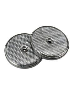 Catarifrangenti frontali rotondi 65mm Bianco omologati