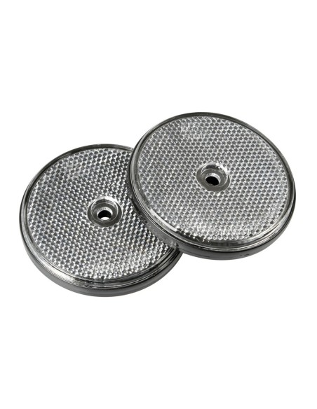 Catarifrangenti frontali rotondi 65mm Bianco omologati