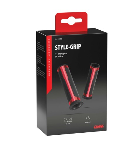 Manopole universali Style Grip moto scooter Rosso