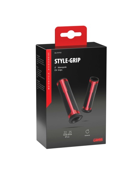 Manopole universali Style Grip moto scooter Rosso