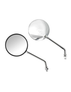 Coppia di specchietti Opal Chrome moto Filettatura destra M10x1 25