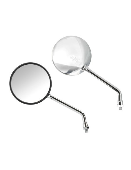 Coppia di specchietti Opal Chrome moto Filettatura destra M10x1 25