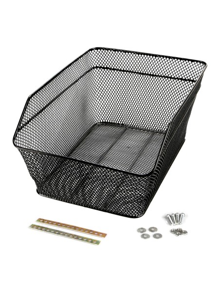 Cestino posteriore universale in metallo plastificato per bici