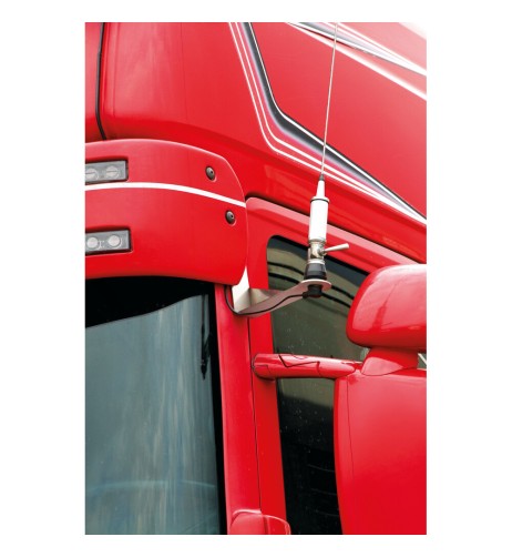 Staffa inox per antenna CB attacco visiera per Scania R Serie 5 6 2004 2017