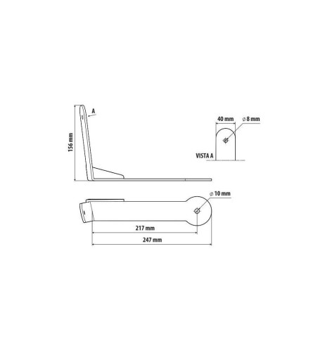 Staffa inox per antenna CB attacco visiera per Scania R Serie 5 6 2004 2017