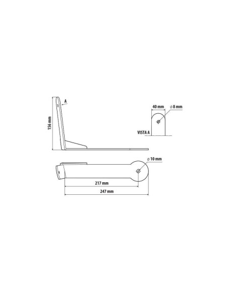 Staffa inox per antenna CB attacco visiera per Scania R Serie 5 6 2004 2017