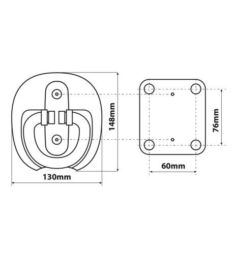 Ancoraggio per moto da installare a pavimento Shield 4