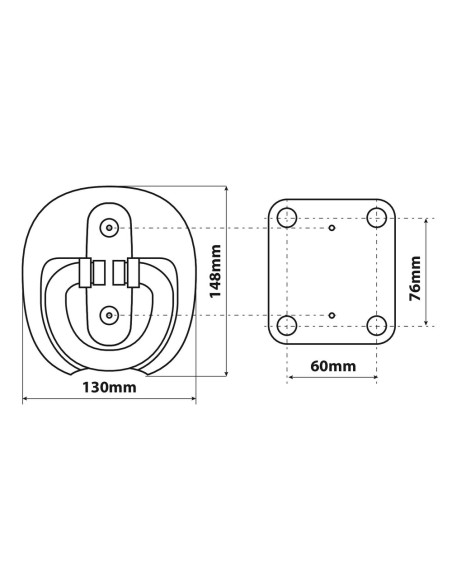 Ancoraggio per moto da installare a pavimento Shield 4