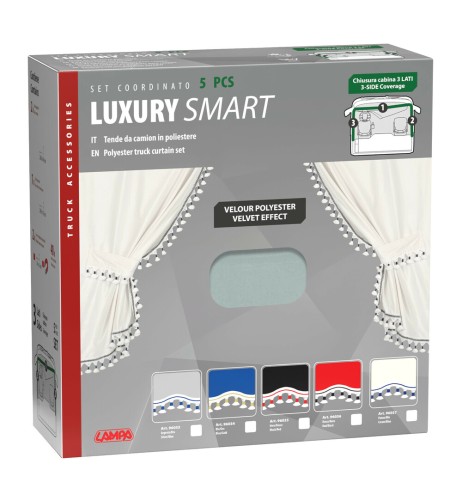 Set tende in poliestere per camion Luxury Smart Argento Blu