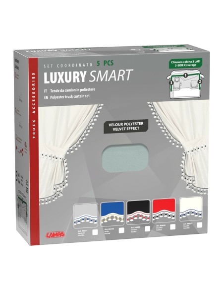 Set tende in poliestere per camion Luxury Smart Argento Blu