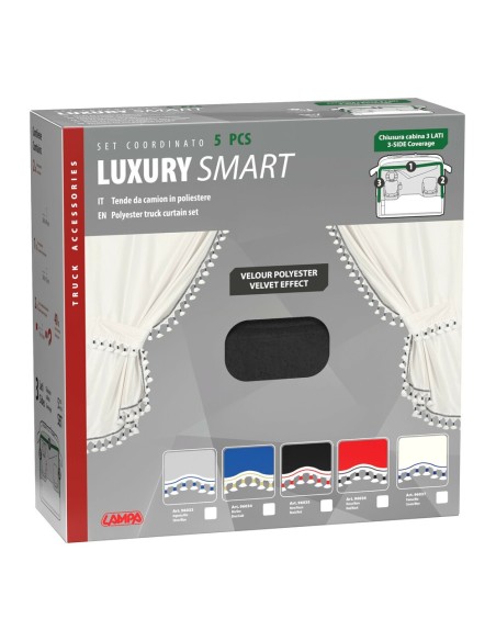 Set tende in poliestere per camion Luxury Smart Nero Rosso