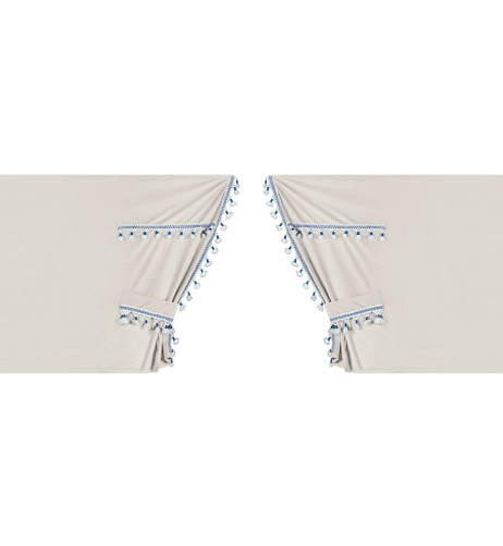 Set tende in poliestere per camion Luxury Smart Panna Blu