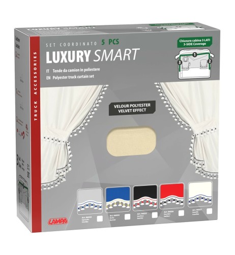 Set tende in poliestere per camion Luxury Smart Panna Blu