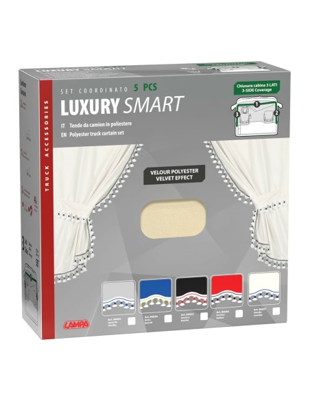 Set tende in poliestere per camion Luxury Smart Panna Blu