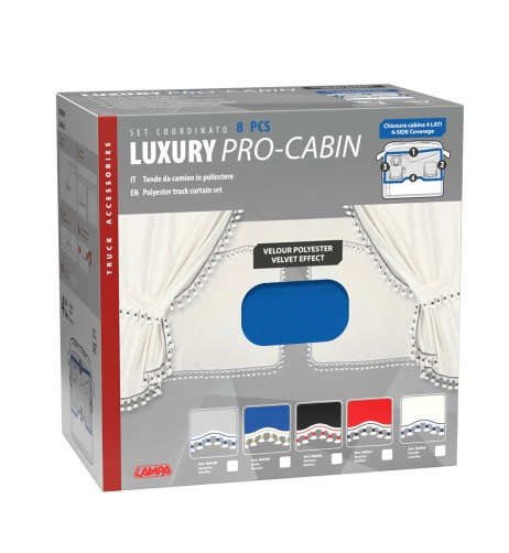 Set tende in poliestere per camion Luxury Pro Cabin Blu Oro