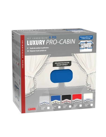 Set tende in poliestere per camion Luxury Pro Cabin Blu Oro