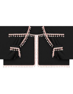 Set tende in poliestere per camion Luxury Pro Cabin Nero Rosso