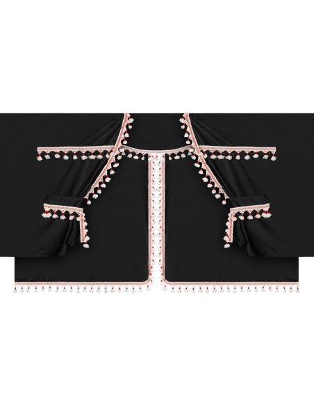 Set tende in poliestere per camion Luxury Pro Cabin Nero Rosso