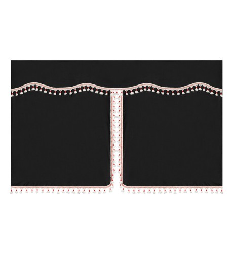 Set tende in poliestere per camion Luxury Pro Cabin Nero Rosso