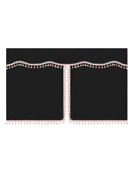 Set tende in poliestere per camion Luxury Pro Cabin Nero Rosso