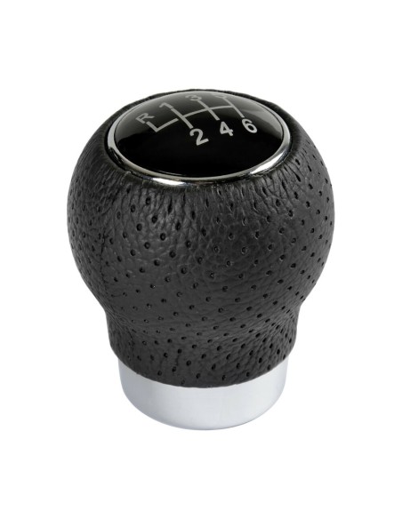 Pomello cambio universale Multi Gear pelle nera anche per innesto a siringa