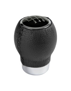 Pomello cambio universale Ikon pelle nera anche per innesto a siringa