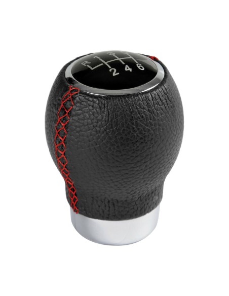 Pomello cambio universale Ikon sport pelle nera anche per innesto a siringa