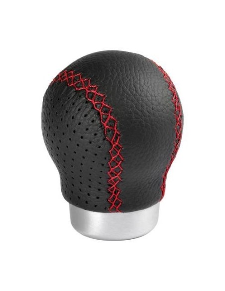 Pomello cambio universale Zero sport pelle nera anche per innesto a siringa