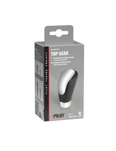 Pomello cambio alluminio e pelle Top Gear nero 2