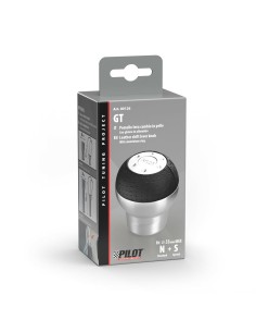 Pomello cambio lega alluminio e pelle GT nero 2