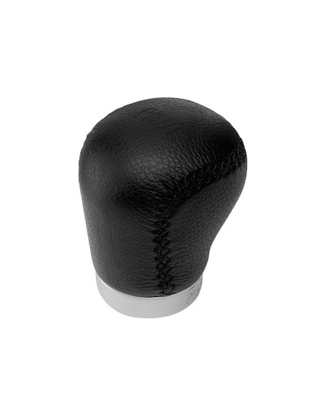 Pomello cambio lega alluminio e pelle nero