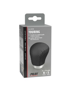 Pomello cambio lega alluminio e pelle nero 2