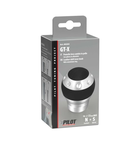 Pomello cambio alluminio e pelle GT X