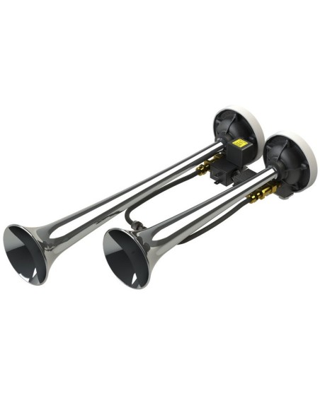 Tromba pneumatica aria compressa 2 suoni con elettrovalvola 12V