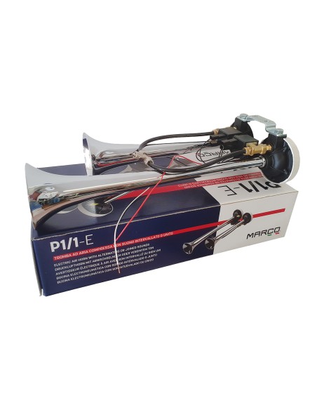 Tromba pneumatica aria compressa 2 suoni con elettrovalvola 12V