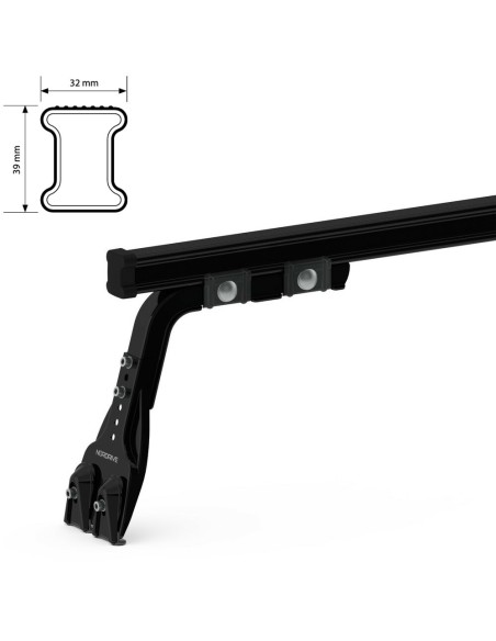 2 Barre portatutto portapacchi acciaio Mercedes Classe G 1990 2018