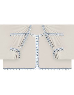 Set tende in poliestere per camion Luxury Pro Cabin Panna Blu