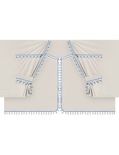 Set tende in poliestere per camion Luxury Pro Cabin Panna Blu