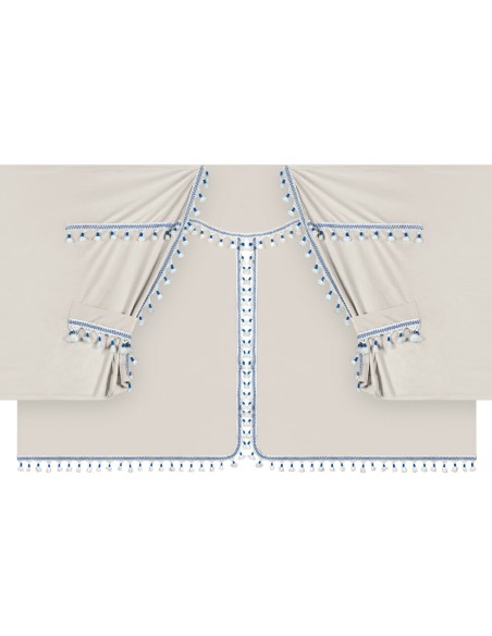 Set tende in poliestere per camion Luxury Pro Cabin Panna Blu