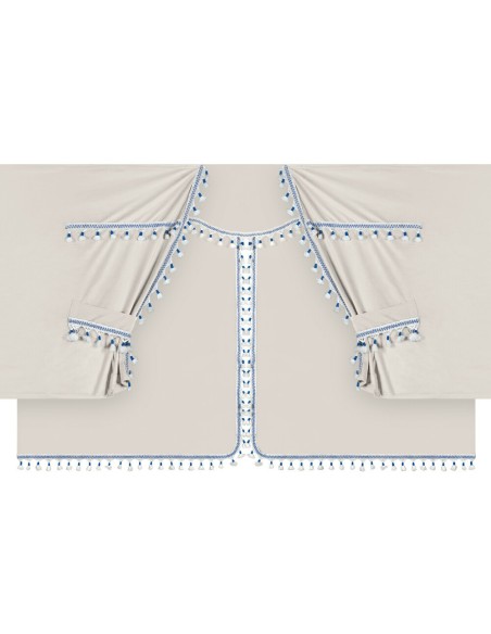 Set tende in poliestere per camion Luxury Pro Cabin Panna Blu