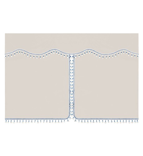 Set tende in poliestere per camion Luxury Pro Cabin Panna Blu