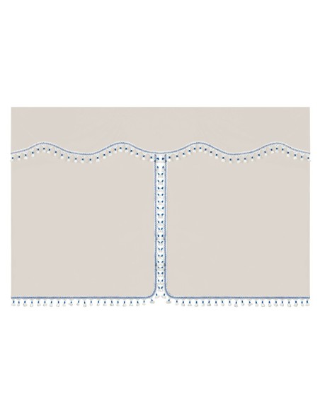 Set tende in poliestere per camion Luxury Pro Cabin Panna Blu